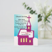 kerkuitnodigingen uitnodiging briefkaart (Staand voorkant)