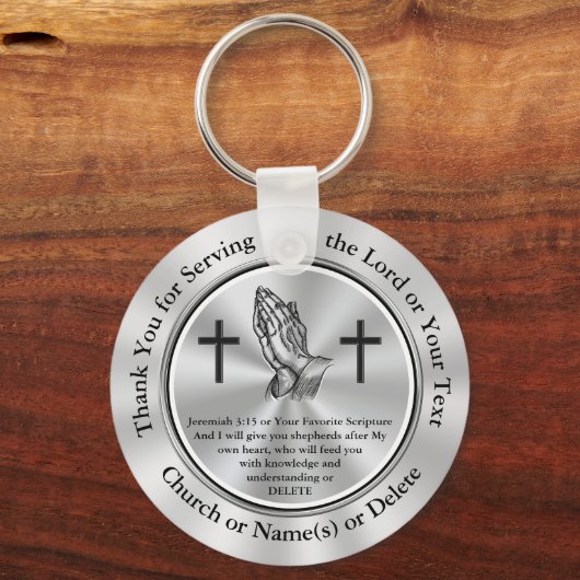  kerkvrijwilligers — Geschenken voor waardering Sleutelhanger (Voorkant)