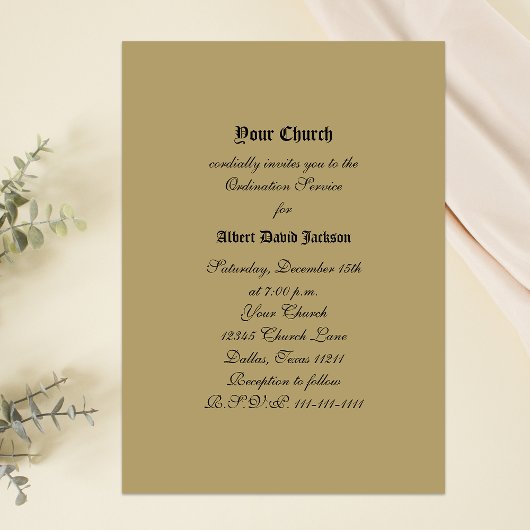 Kerkwijding Uitnodiging geroepen door God