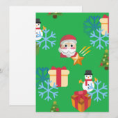 kermas emoji feestdagenkaart (Voorkant / Achterkant)