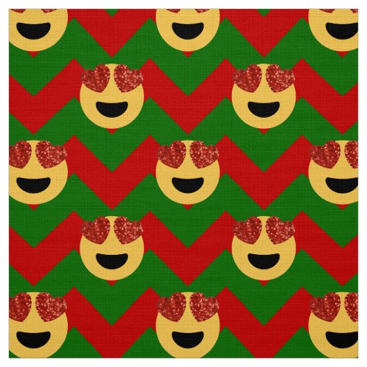 kermas hart oog emoji fabric stof (Swatch)