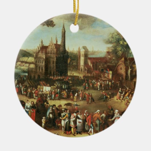 Kermesse bij Avdenarde Keramisch Ornament (Voorkant)