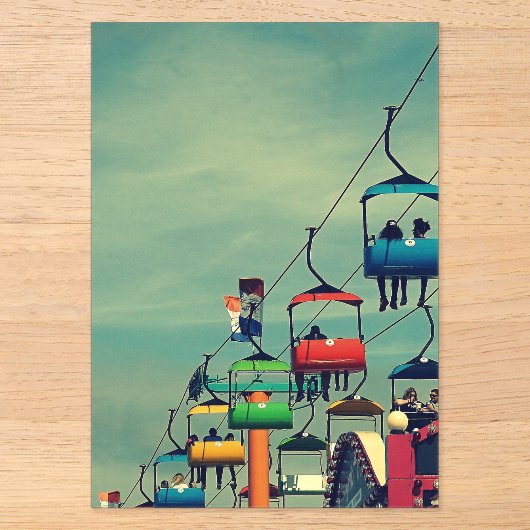 Kermis Acryl Uitnodigingen (Voorkant)