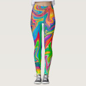Kermis Kleur Draaikolk Leggings (Voorkant)
