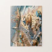 Kermis op de Zeezijde Boulevards langs het Strand Legpuzzel (Verticaal)