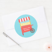 Kermis Popcorn Kinderen Verjaardagsfeestje Sticker (Envelop)