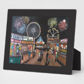 Kermis 's Nachts Schilderij van Alfred Fox Fotoplaat (Zijkant)