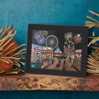 Kermis 's Nachts Schilderij van Alfred Fox