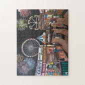 Kermis 's Nachts Schilderij van Alfred Fox Legpuzzel (Verticaal)