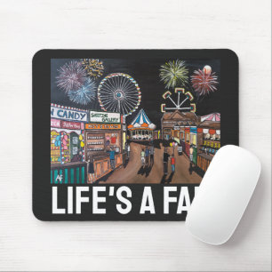 Kermis 's Nachts Schilderij van Alfred Fox Muismat