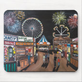 Kermis 's Nachts Schilderij van Alfred Fox Muismat (Voorkant)