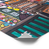 Kermis 's Nachts Schilderij van Alfred Fox Poster (Hoek)