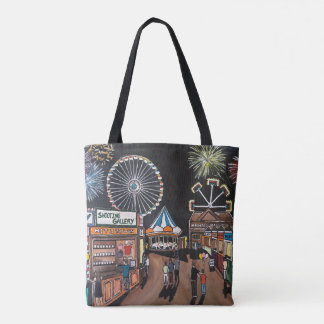 Kermis 's Nachts Schilderij van Alfred Fox Tote Bag