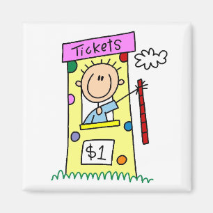 Kermis Ticketkiosk T-shirts en Cadeaus Magneet