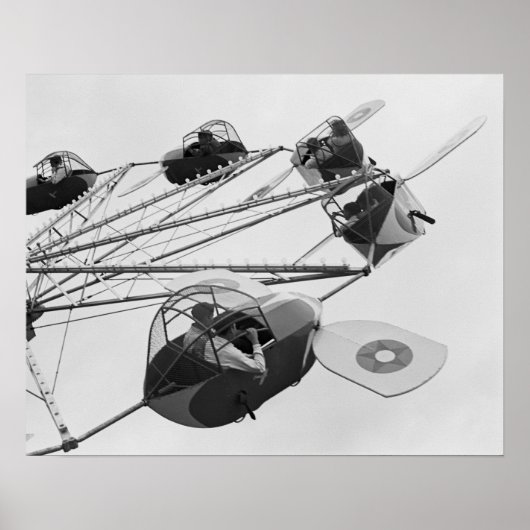 Kermisattractie, 1942. Oude foto Poster (Voorkant)