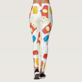Kermispret: Leggings met Popcorn- en Ticketprint (Achterkant)