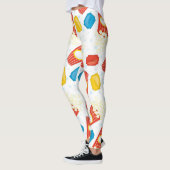 Kermispret: Leggings met Popcorn- en Ticketprint (Links)