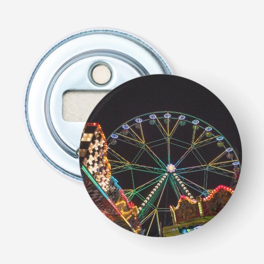 Kermisreusrad 's Nachts Button Flesopener (Voorkant)