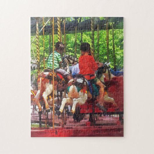 Kermissen - Vrienden op de draaimolen Legpuzzel (Verticaal)