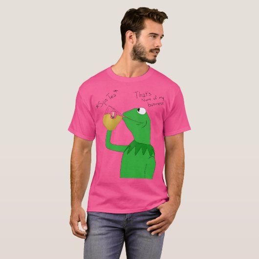 Kermit de kikker Drink thee T-shirt (Voorkant volledig)