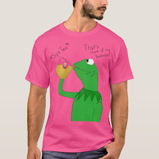Kermit de kikker Drink thee T-shirt (Voorkant)