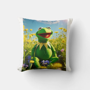 Kermit de kikker, gelukkig, licht. kussen
