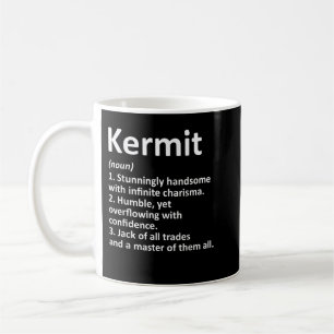 KERMIT Definition Personal Name Funny Birthday Koffiemok