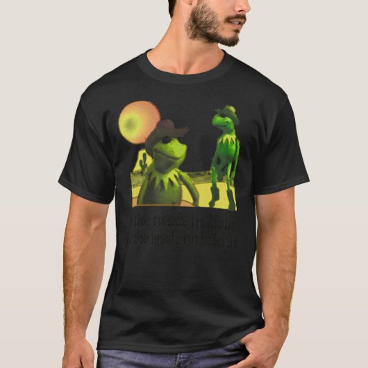 Kermit Hootin en Hollerin aan de buitenkant.. ik b T-shirt (Voorkant)