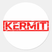 Kermit Stamp Ronde Sticker (Voorkant)