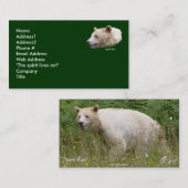 Kermodebeer Visitekaartje (Voorkant / Achterkant)