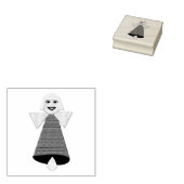 Kern Angel Bell Wood Art Stamp Rubberstempel (Gestempeld)