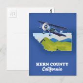 Kern County California Briefkaart (Voorkant / Achterkant)