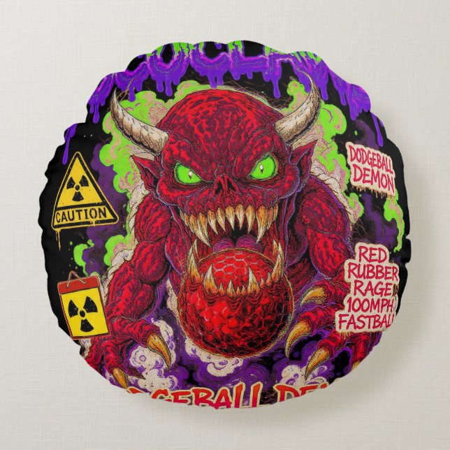 Kern Crunch - Kaas Apocalyps Mutant Snack Rond Kussen (Voorkant)