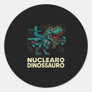 Kern Dinosauriër - Grappige Italiaanse Brainrot Ki Ronde Sticker
