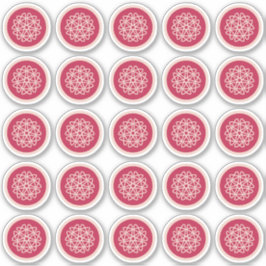 Kern Groei - magenta op rogge. Aangepaste stickers