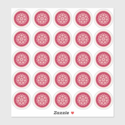 Kern Groei - magenta op rogge. Aangepaste stickers (Vel)