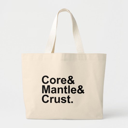 Kern Mantel Korst | Interne structuur van de aarde Grote Tote Bag (Voorkant)