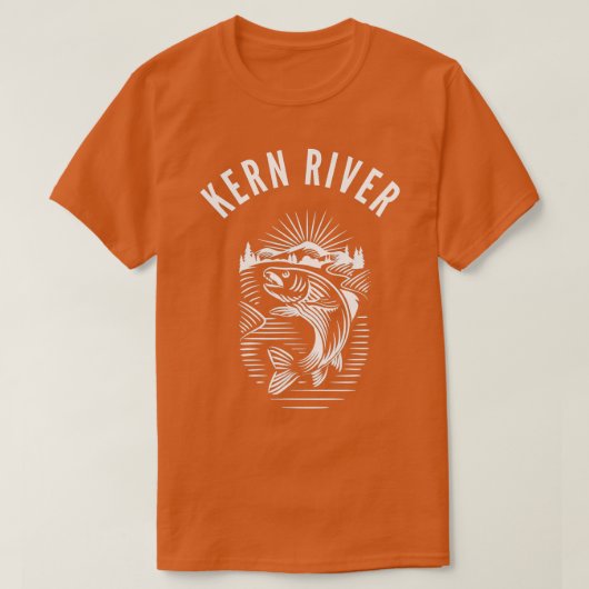 Kern River California fishing fly fishing retro  T-shirt (Design voorkant)