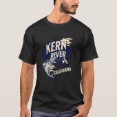Kern River California Fly Fishing Retro forel Vis T-shirt (Voorkant)