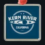 Kern River California Kayaking Metalen Ornament<br><div class="desc">De Kern RIver,  gevlogen door sneeuwsmelt nabij Mount Whitney,  reist 165 mijl schilderachtig kanjonen door de majestueuze Sierra Nevada bergen en biedt eindeloze kajakken,  kanoestellen,  paddle boarding,  tubing en rafting mogelijkheden.</div>