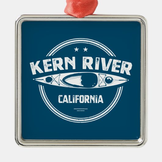 Kern River California Kayaking Metalen Ornament (Voorkant)