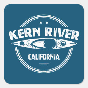 Kern River California Kayaking Vierkante Sticker