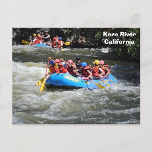 Kern River White Water Rafting Briefkaart! Briefkaart (Voorkant)