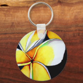 Kern van de bloemenketen van Frangipani Sleutelhanger (Voorkant)