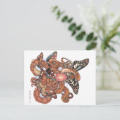 Kern van de Mystical Butterfly Snakes Art Briefkaart (Staand voorkant)