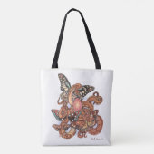 Kern van de Mystical Butterfly Snakes Art Tote Bag (Achterkant)