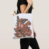 Kern van de Mystical Butterfly Snakes Art Tote Bag (Dichtbij)