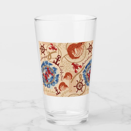 Kern van schaaldieren ontwerp glas (Voorkant)