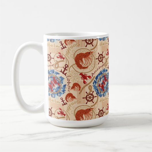 Kern van schaaldieren ontwerp koffiemok (Links)