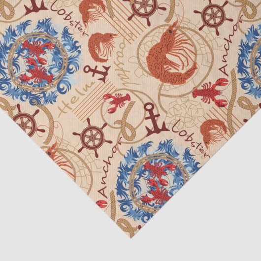 Kern van schaaldieren ontwerp tissuepapier (Detail)